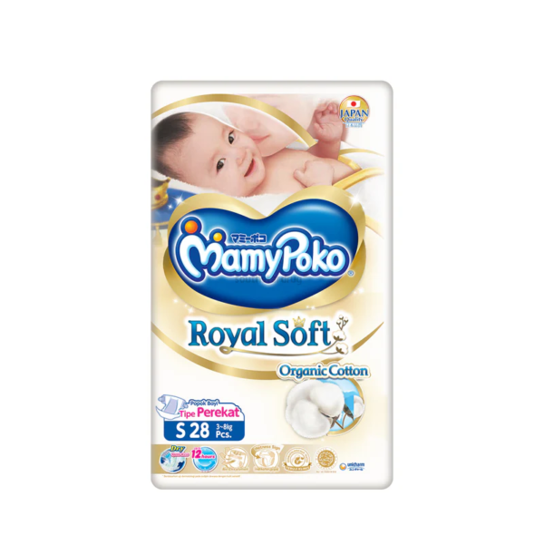 MamyPoko Royal Soft Tape Diapers – Organic Cotton, 12H Absorbency, Japan Quality - Image 2