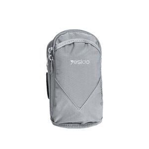 Yesido WB12 Waterproof Sports Arm Bag – Universal Running Armband for Mobile Phones, Dustproof with Velcro Strap (Gray)