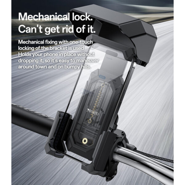 Yesido C331 Bicycle Phone Holder 360° Rotation | Mechanical Lock | Non-Shake | Universal Ball Mount for Bike/Motorcycle - Image 4