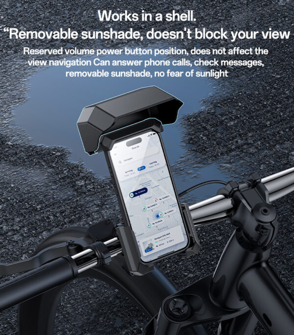 Yesido C331 Bicycle Phone Holder 360° Rotation | Mechanical Lock | Non-Shake | Universal Ball Mount for Bike/Motorcycle - Image 9