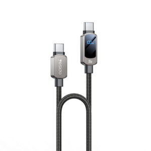 Yesido CA179 100W Type-C to Type-C Fast Charging Cable with Digital Display – 1.2M Braided