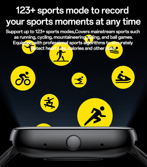 Yesido IO22 Smart Watch 1.83" BT Call | Health Monitor | IP67 Waterproof | 230mAh Battery - Image 10