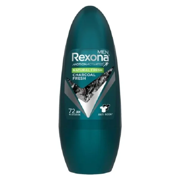Rexona Roll-On Deodorant 45ml – 72H Antiperspirant with MotionSense | Charcoal Fresh & Invisible Dry + Fresh - Image 2