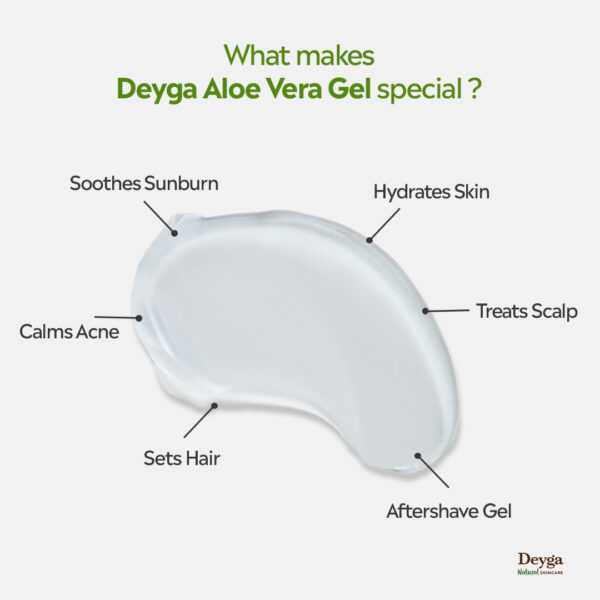 Deyga Aloe Vera Gel 100g – 100% Pure & Organic Multipurpose Skin & Hair Care - Image 4