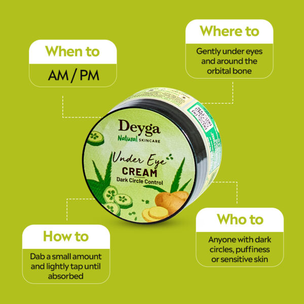 Deyga Under Eye Cream 15g – Natural Dark Circle Remover & Hydrating Eye Care - Image 6